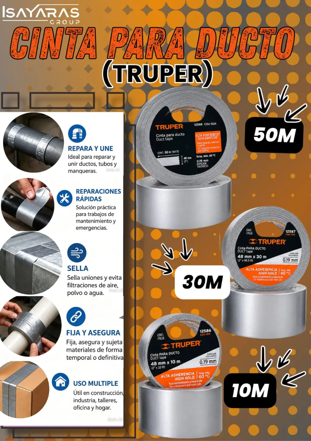 TRUPER DUCT TAPE — LA HERRAMIENTA QUE SIEMPRE NECESITAS A LA MANO