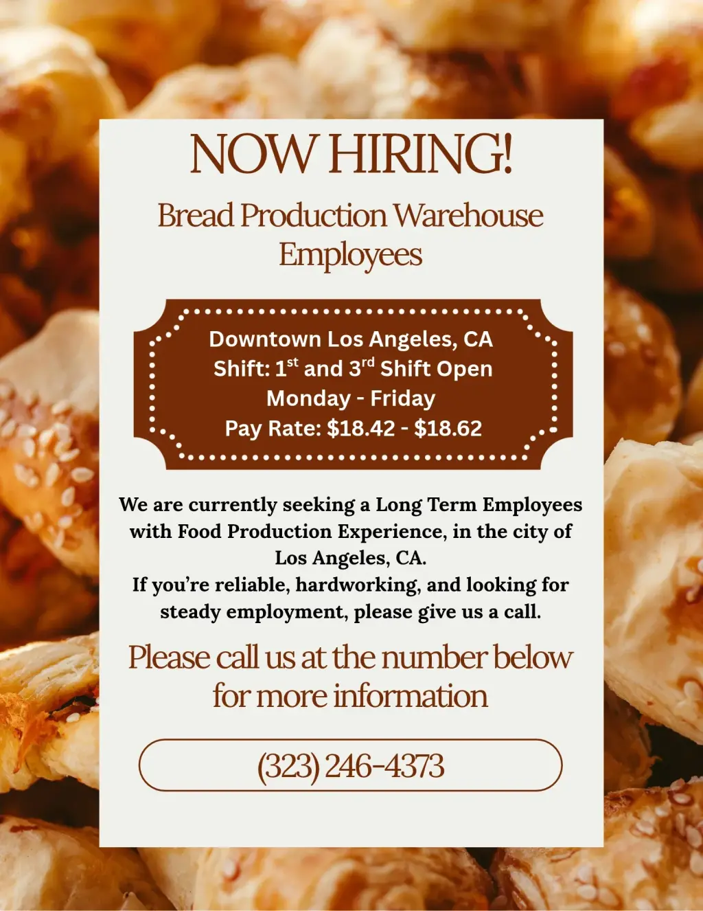 Now Hiring – Food Production Lumpers