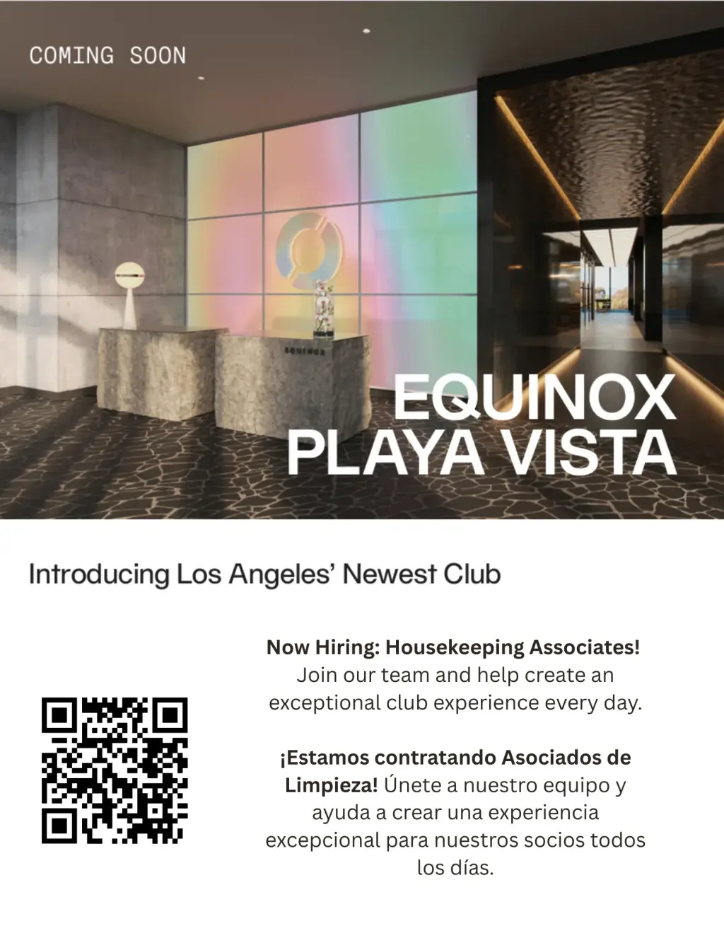 Join Our Team at Equinox Playa Vista!