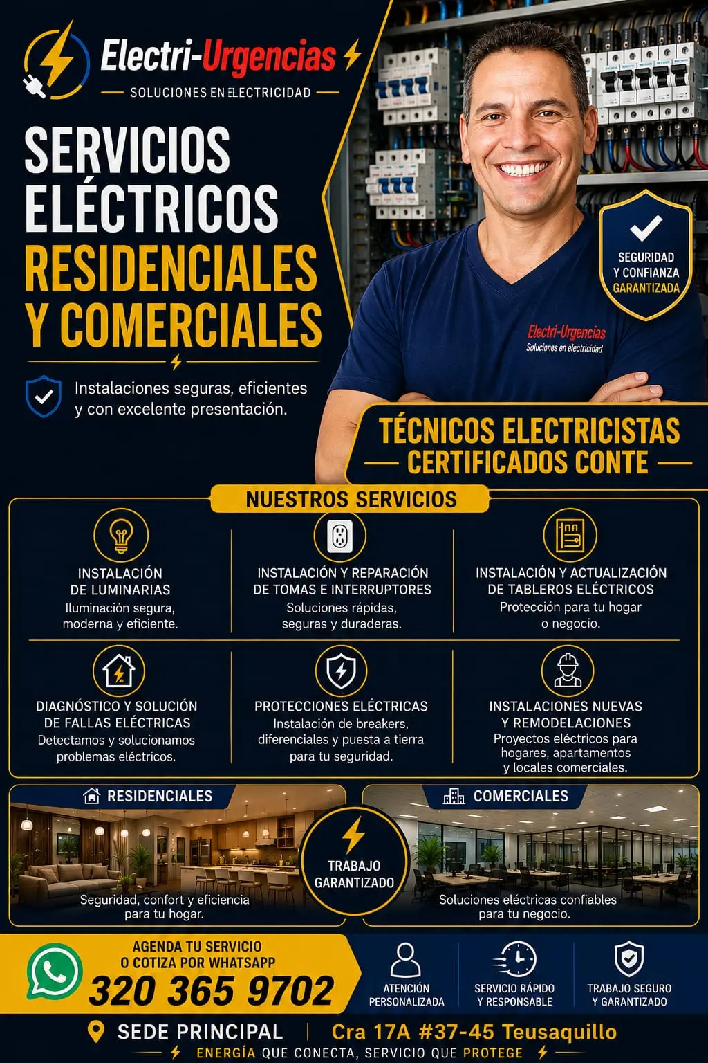 Electricista, san Luis, Teusaquillo, Quirinal, La esmeralda,la macarena.