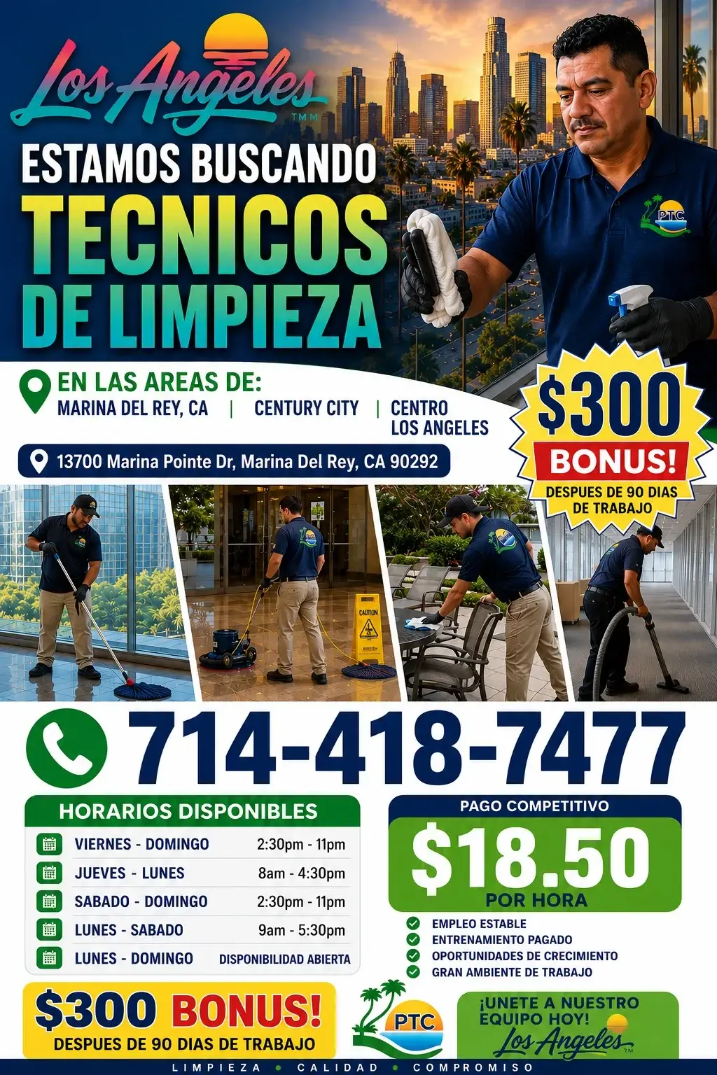 trabajo de limpieza , Day Porter, Janitor