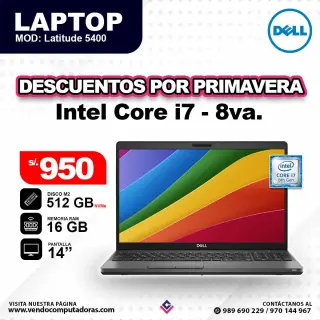 Laptop del Core i7 - 8va / 5400