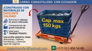 Carro Canastillero con Elevador