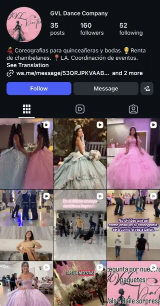 Coreografías para quinceañeras y bodas