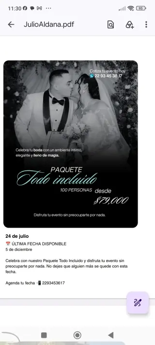 Paquetes Xv años ,Bodas, cumpleaños