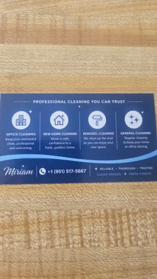 Miriam cleaning services