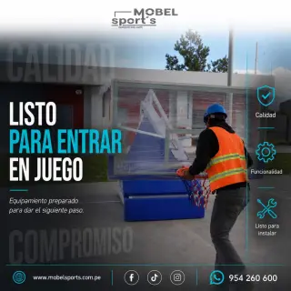 Sistema de basket con tablero transparente