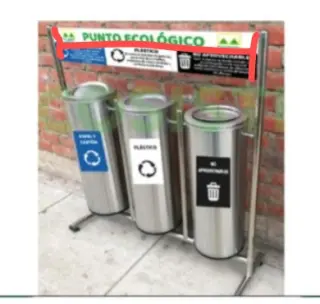 Tachos de Basura de Acero Inoxidable - Juego de 3