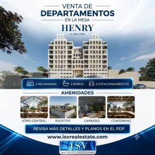 En Venta: Departamentos Modernos en La Mesa - Henry by Walden