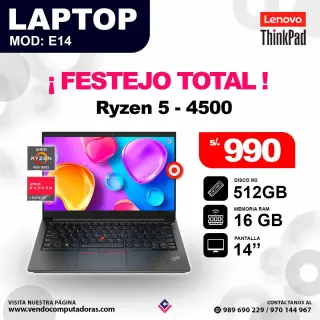 Laptop LENOVO THINKPAD Ryzen 5 4500