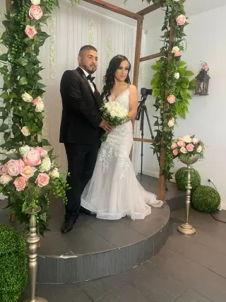 Hermosa Configuración de Ceremonia de Boda