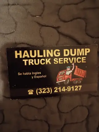 Hauling Dump truck service