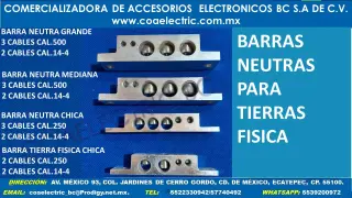 Barras Neutras para Tierra Eléctrica