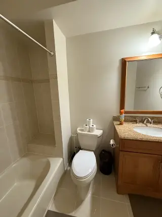 spacious one-bedroom and one bathroom available