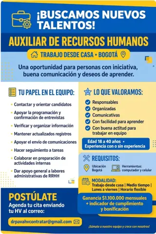 Ofertas unicas Oportunidad Laboral