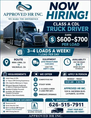BUSCAMOS MANEJADOR DE CAMIONETAS CLASE A!!!