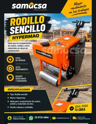 🚧 ¡RODILLO SENCILLO HYPERMAQ! 🚧