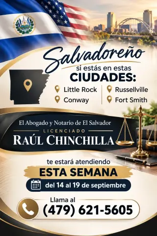 ABOGADO Y NOTARIO SALVADOREÑO EN TODO ARKANSAS