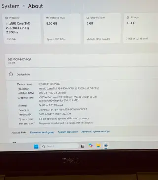 Laptop para juegos Dell G5 5587