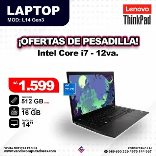 Laptop THINKPAD Core i7 - 12va / L14 G3