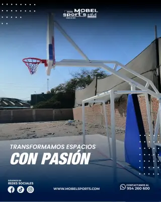 Sistema de basquet con ruedas / facil  de movilizar / mobel sports