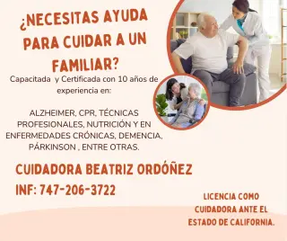 Servicios de Cuidado Profesional en adultos mayores