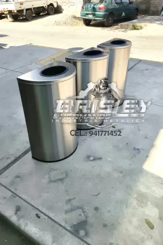 Tachos de Basura de Acero Inoxidable - Juego de 3