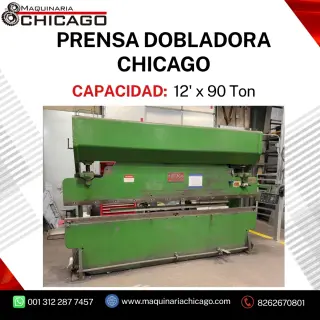 PRENSA DOBLADORA DE CORTINA CHICAGO DREIS & KRUMP 12' x 90 Ton