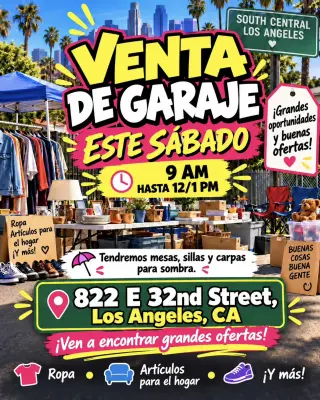 🎉🛍️ ¡GRAN VENTA DE GARAJE! 🛍️🎉