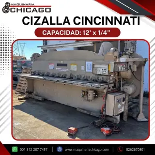 GUILLOTINA CINCINNATI 12' X 1/4" MECÁNICA CON TOPE CNC AÑO 1994 EN VENTA