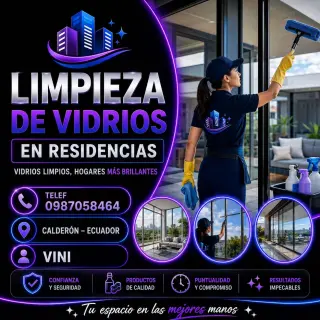 Limpieza de vidrios en Calderón