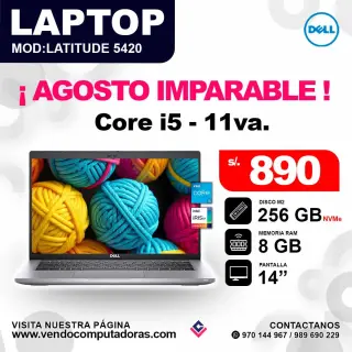 Laptop DELL core i5 - 11va. / Latitude 5420