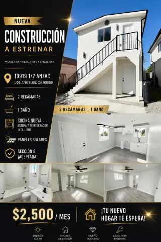 Nueva construction de casa de Renta