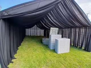 Decoración de tela para carpas