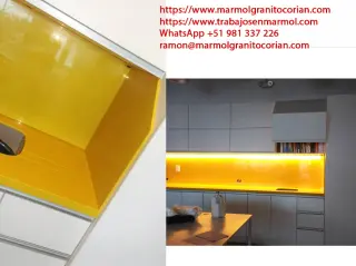 cuarzo color amarillo para cocinas, baños, counters de atencion