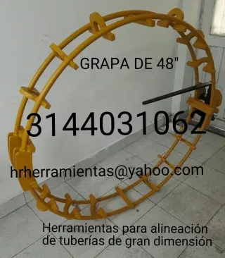 Grapas para alinear tuberías