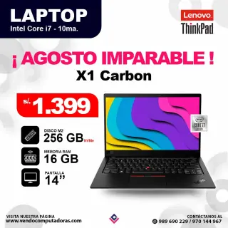 Laptop LENOVO THINKPAD core i7 - 10ma / X1 Carbon Gen 8