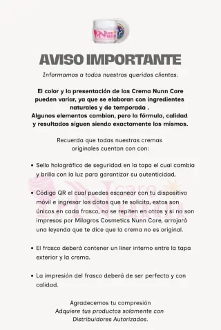 Nunncare Crema Limpiadora 100% Original