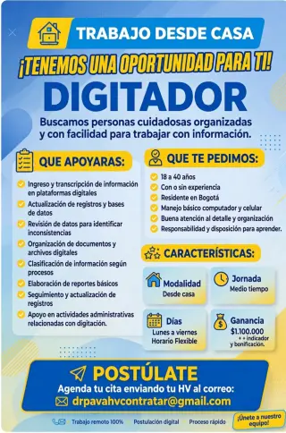 Ofertas unicas Oportunidad Laboral