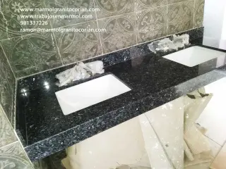 Granito Azul Labrador, para tableros de cocinas, baños, pisos, paredes