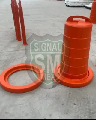 Trafitambo con dos reflejantes, diferentes tipos de bases