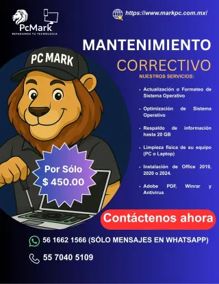 Restauración de computadoras,laptops,etc.