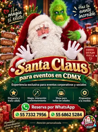 Renta de Santa Claus para fiestas y eventos.