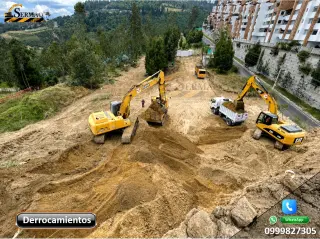 Alquiler de excavadoras, Desbanques, Excavaciones, Derrocameintos, Demolición
