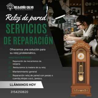Servicios de Reparación de Relojes de Pared, Relojeria Calvo