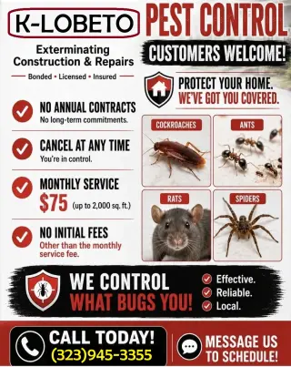 PEST CONTROL SERVICES MAYWOOD 24/7.~