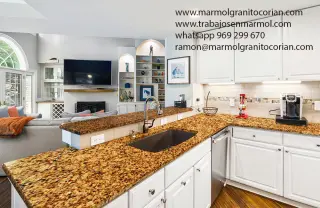 GRANITO GIALLO FIORITO, para tableros de cocina, baños, pisos, paredes