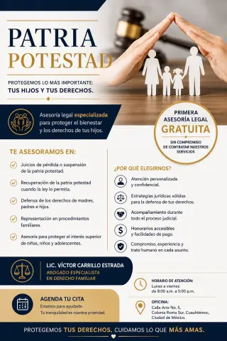 JUICIOS DE PATRIA POTESTAD - Asesoria Legal Gratuita CDMX