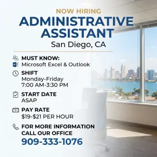 Se Busca: Asistente Administrativo en San Diego