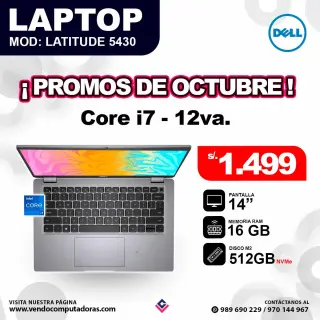 Laptop DELL core i7 - 12va. LATITUDE 5430